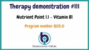 Nutrient point demonstration for Vitamin B1