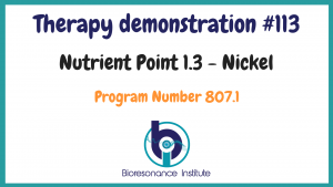 Nutrient point demonstration for Nickel