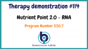 Nutrient point demonstration for RNA