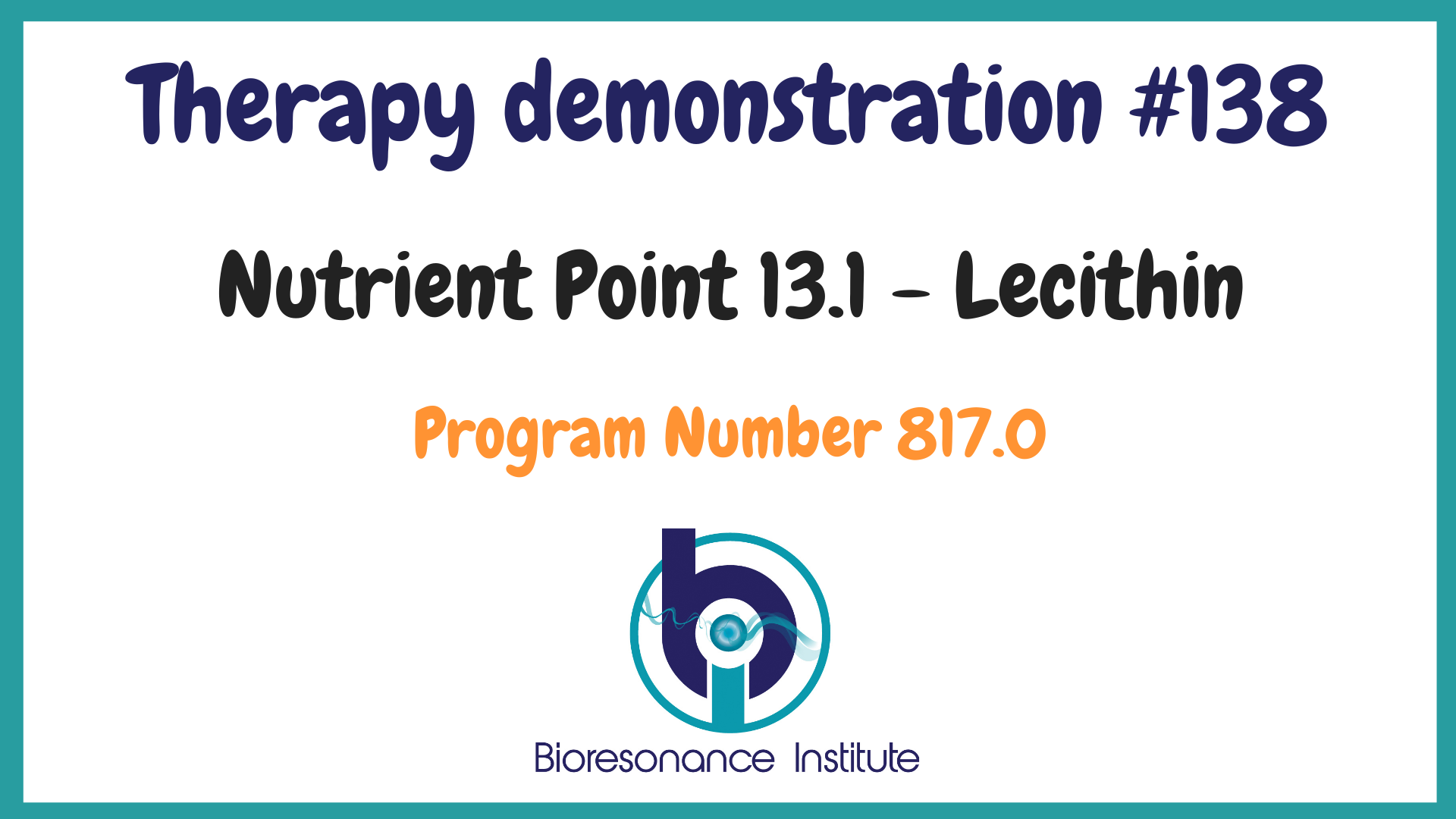 Nutrient point demonstration for Lecithin