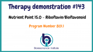 Nutrient point demonstration for Riboflavin and bioflavonoid