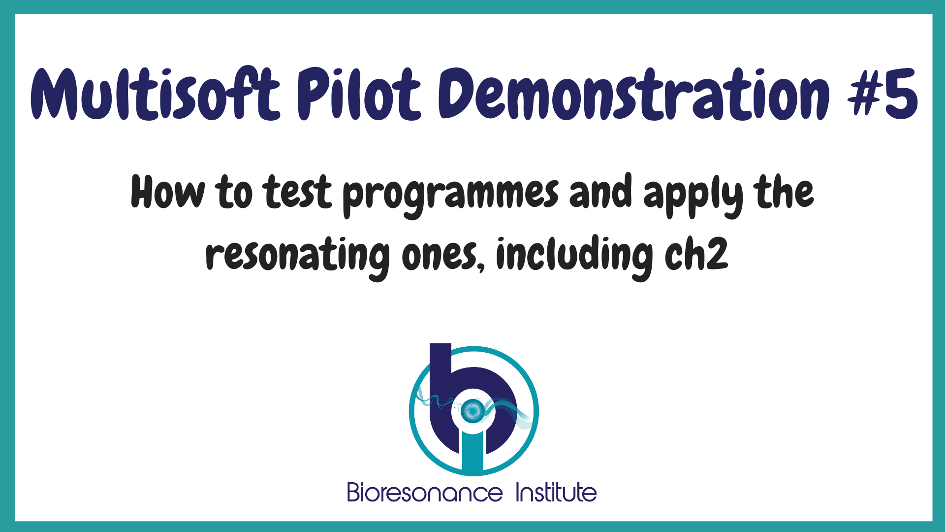 Multisoft Pilot demonstration video 5 how to use programs
